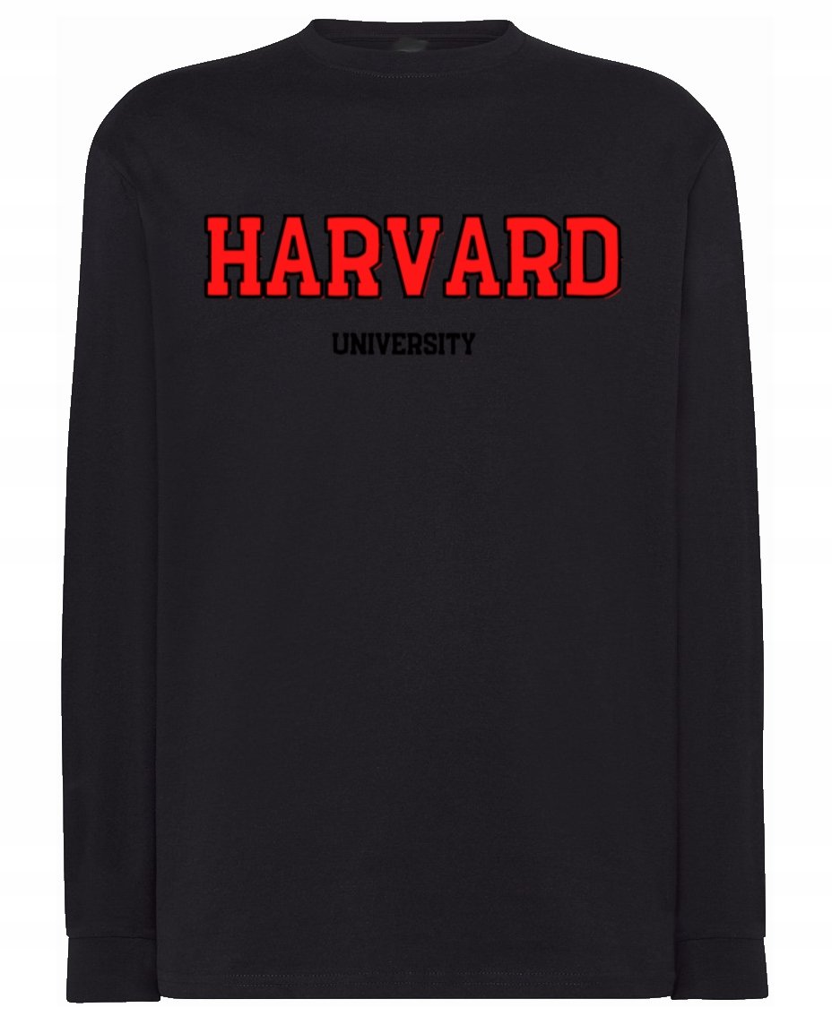Longsleeve czerwony nadruk HARVARD r.4XL