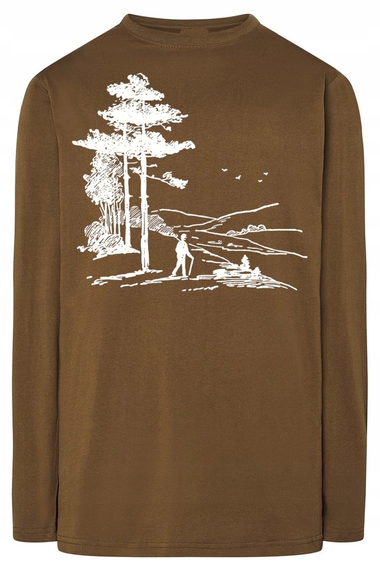 Longsleeve męski nadruk WĘDRÓWKI HIKING r.3XL