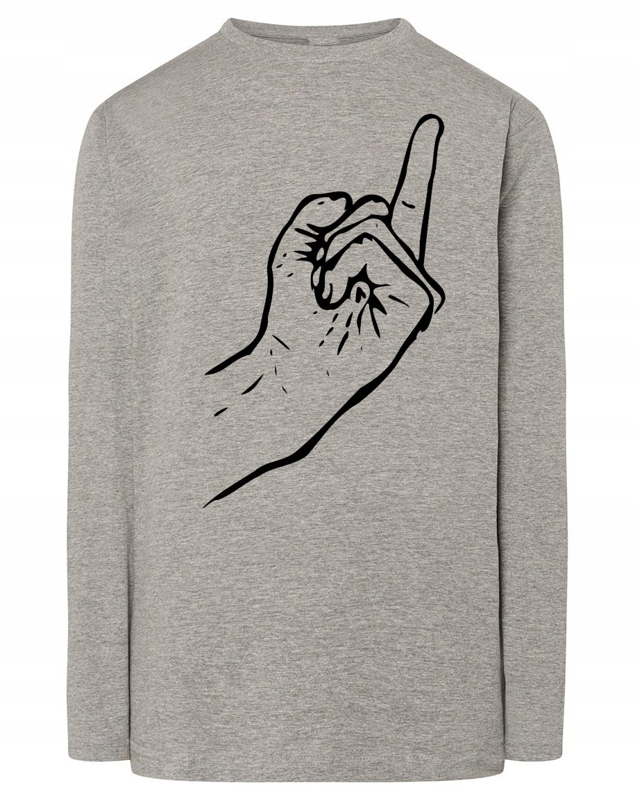 Longsleeve nadruk Środkowy palec FUCK U r.5XL