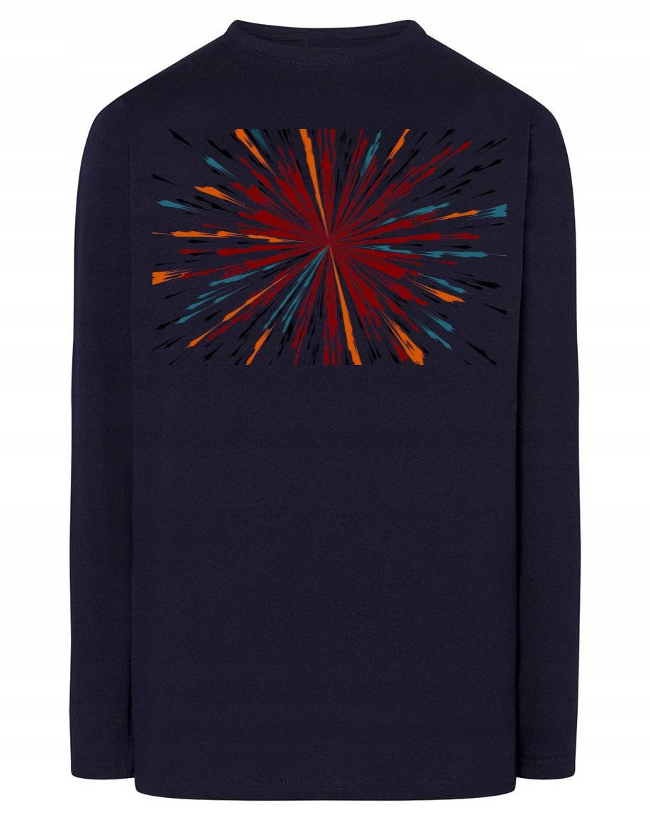 Longsleeve męski nadruk Kolory Abstrakcja r.XS