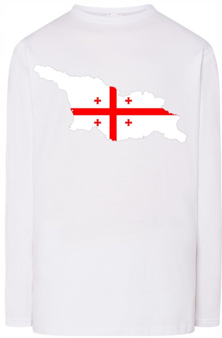 Gruzja Flaga Męska Modna Bluza Longsleeve Rozm.4XL