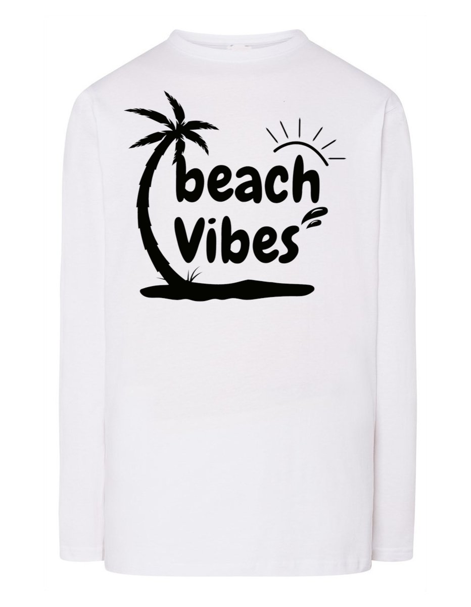 Longsleeve wakacyjny nadruk Beach Vibes r.S