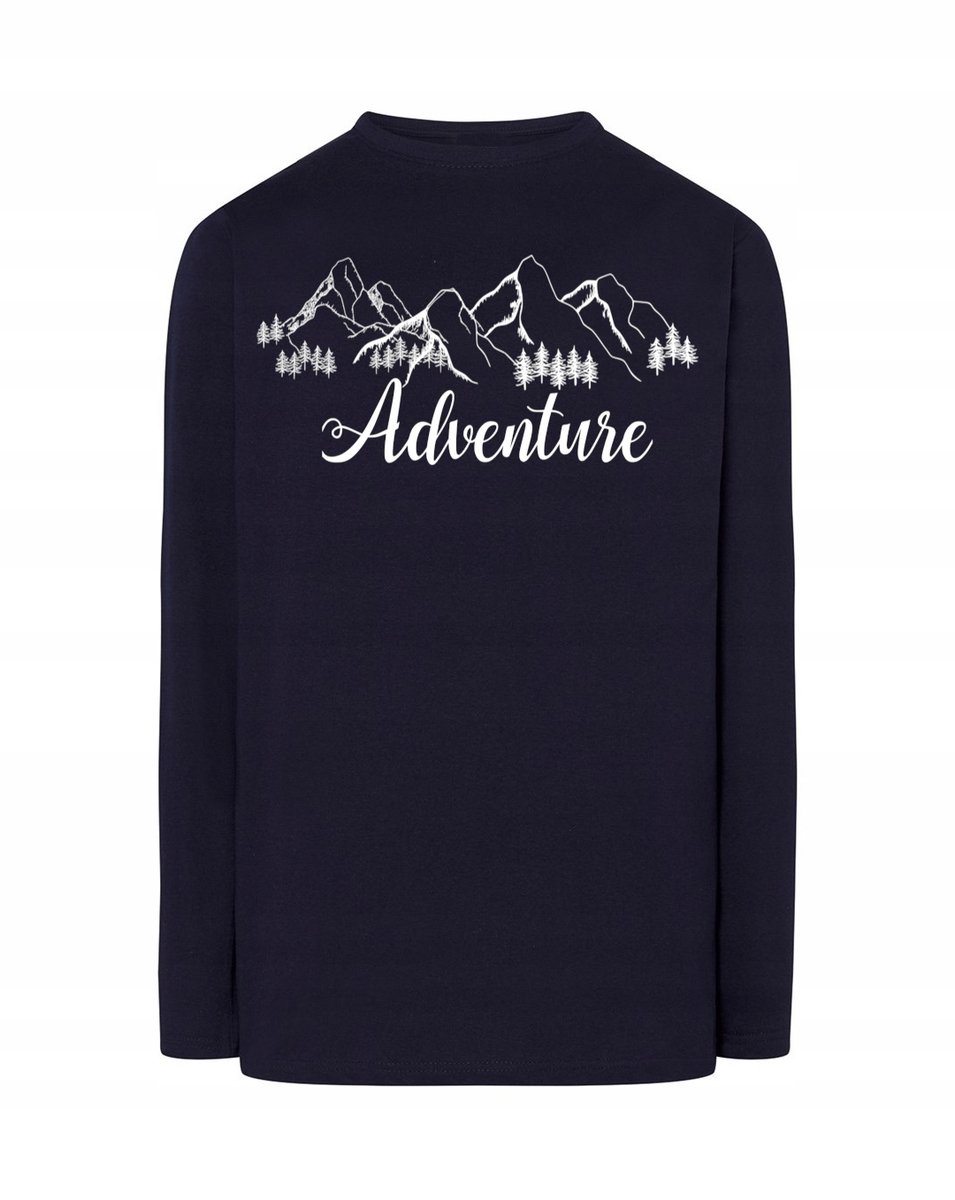 Longsleeve męski nadruk Przygoda Adventure r.3XL