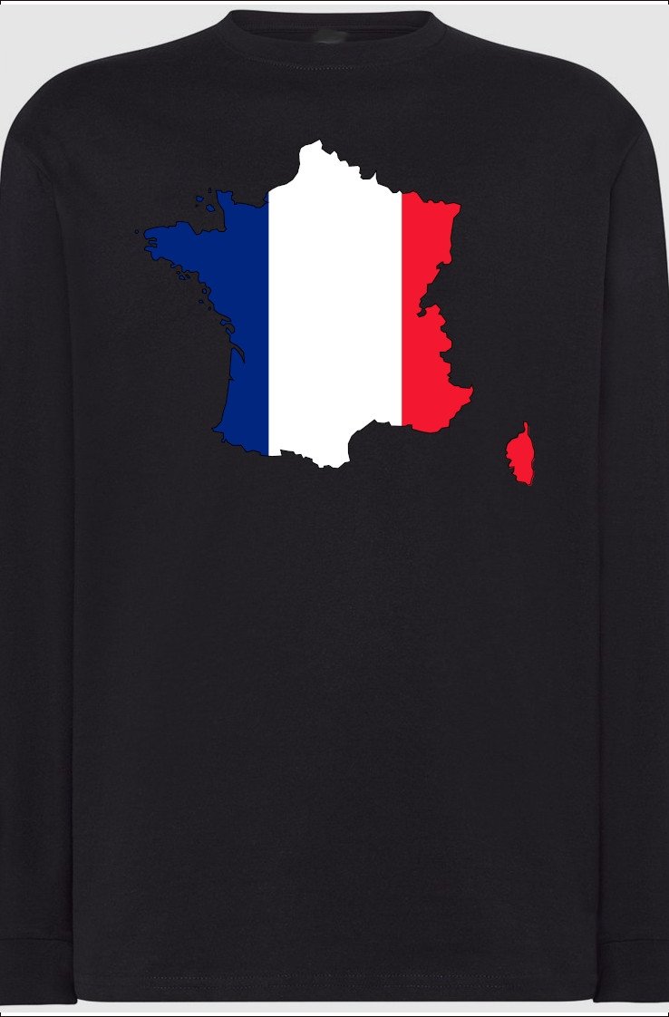 Francja Flaga Męska Modna Bluza Longsleeve R.XXL