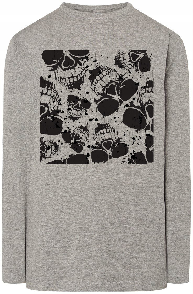 Longsleeve męski nadruk Czaszki Modny Rozm.XL