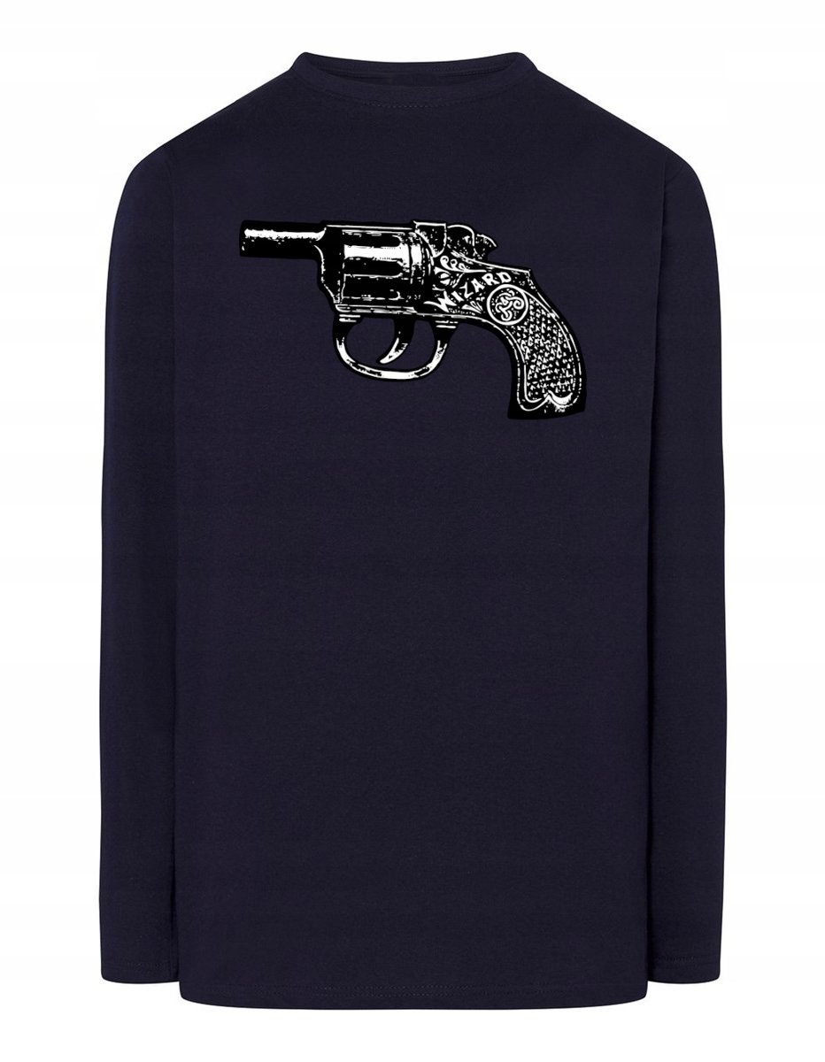 Longsleeve męski nadruk PISTOLET REWOLWER r.L