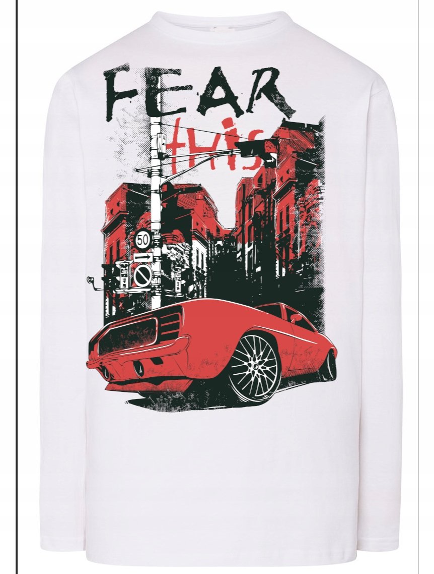 Longsleeve nadruk Muscle Car Rozm.3XL