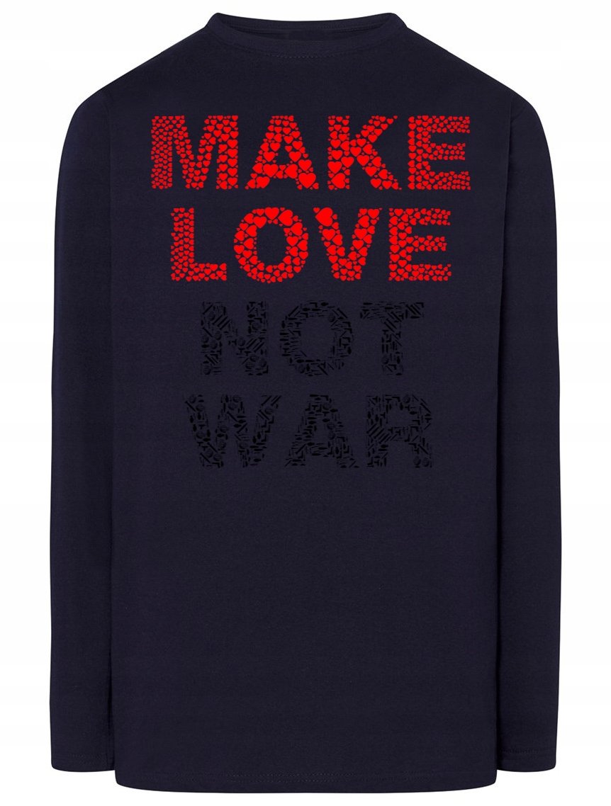 Longsleeve męski make love not war Rozm.S