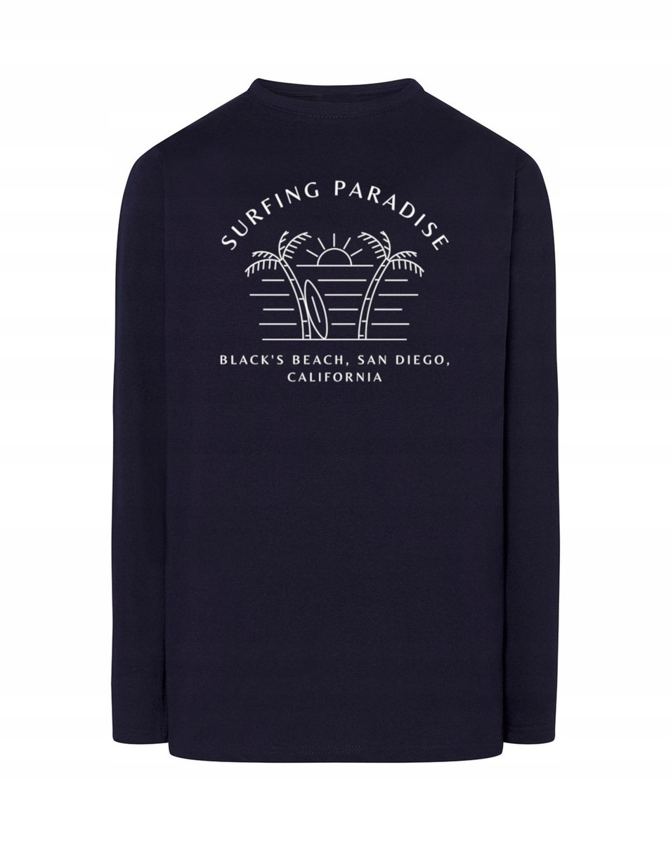 Longsleeve WAKACYJNY nadruk SURFOWANIE r.XS