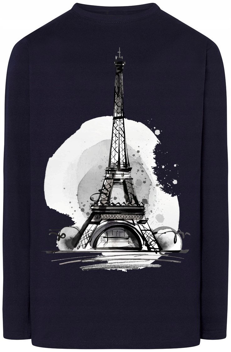 Wieża Eiffla Męska bluza Longsleeve Modna Rozm.4XL