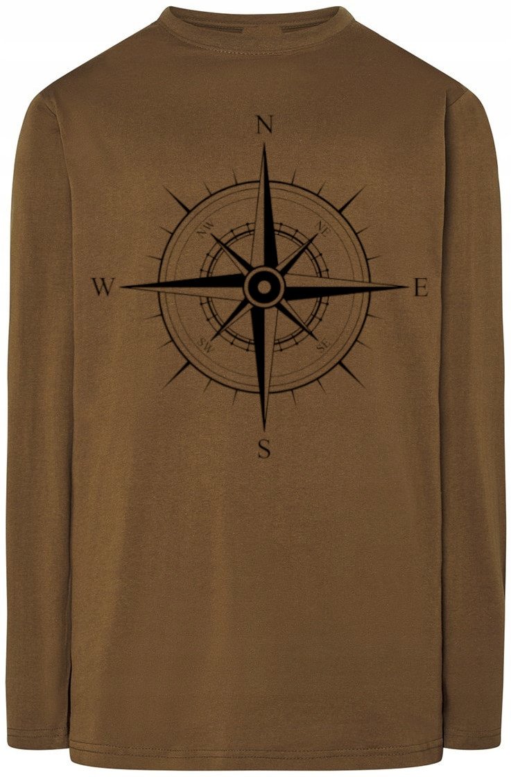 Róża Wiatrów Kompas Męski Longsleeve Rozm.L