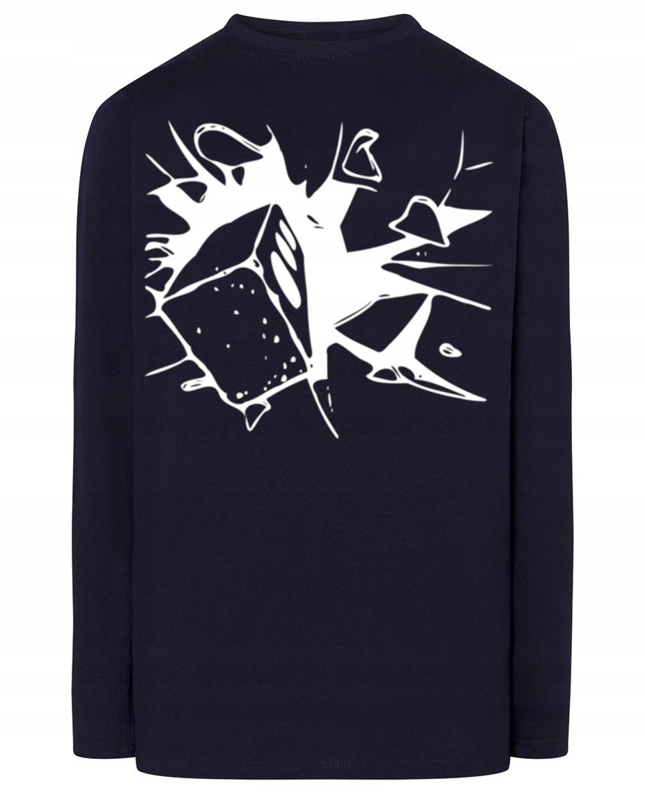 Longsleeve męski nadruk CEGŁA TRZASK r.5XL