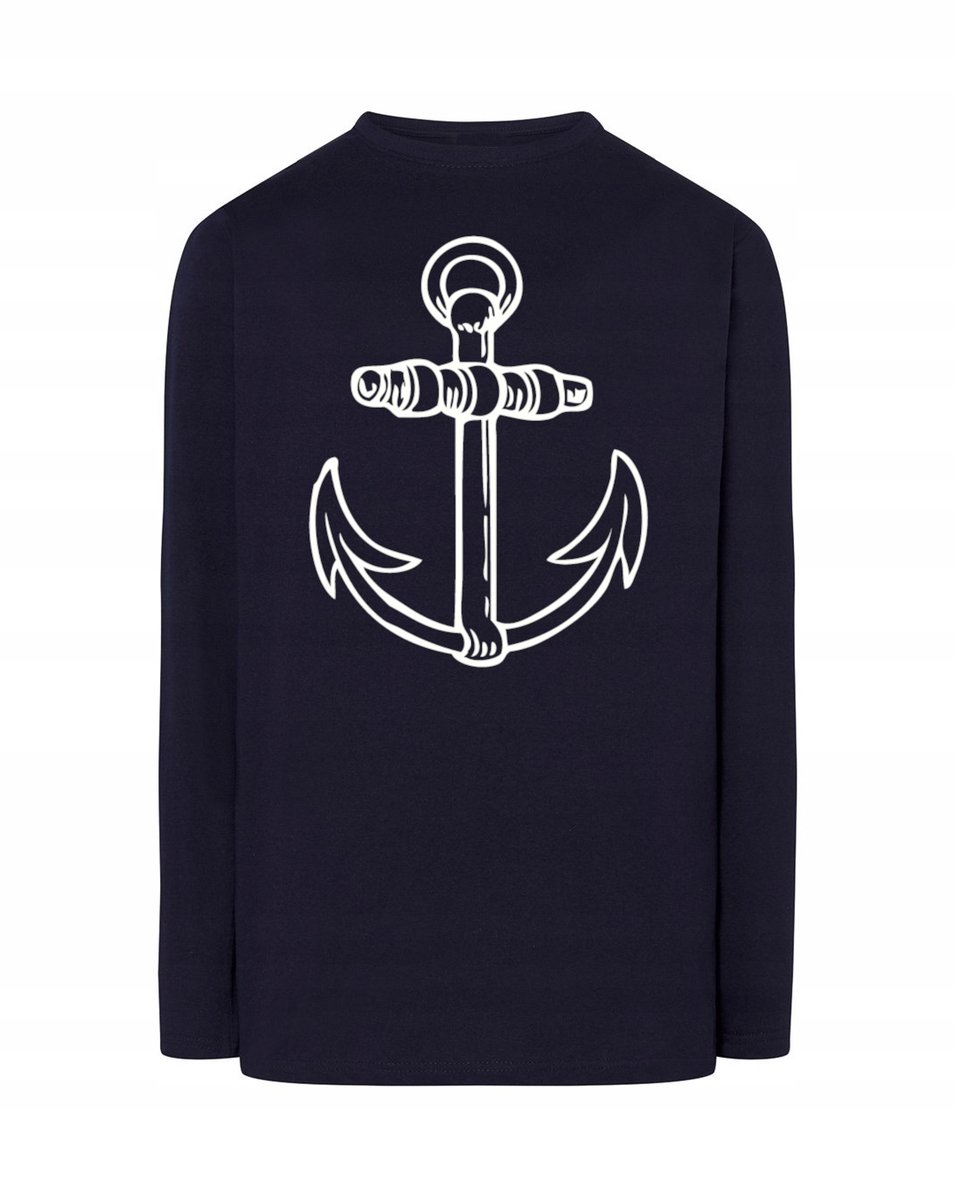 Longsleeve marynarski fajny nadruk KOTWICA r.3XL