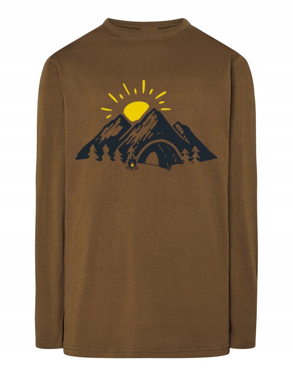 Longsleeve nadruk Kemping Góry Słońce r.XXL
