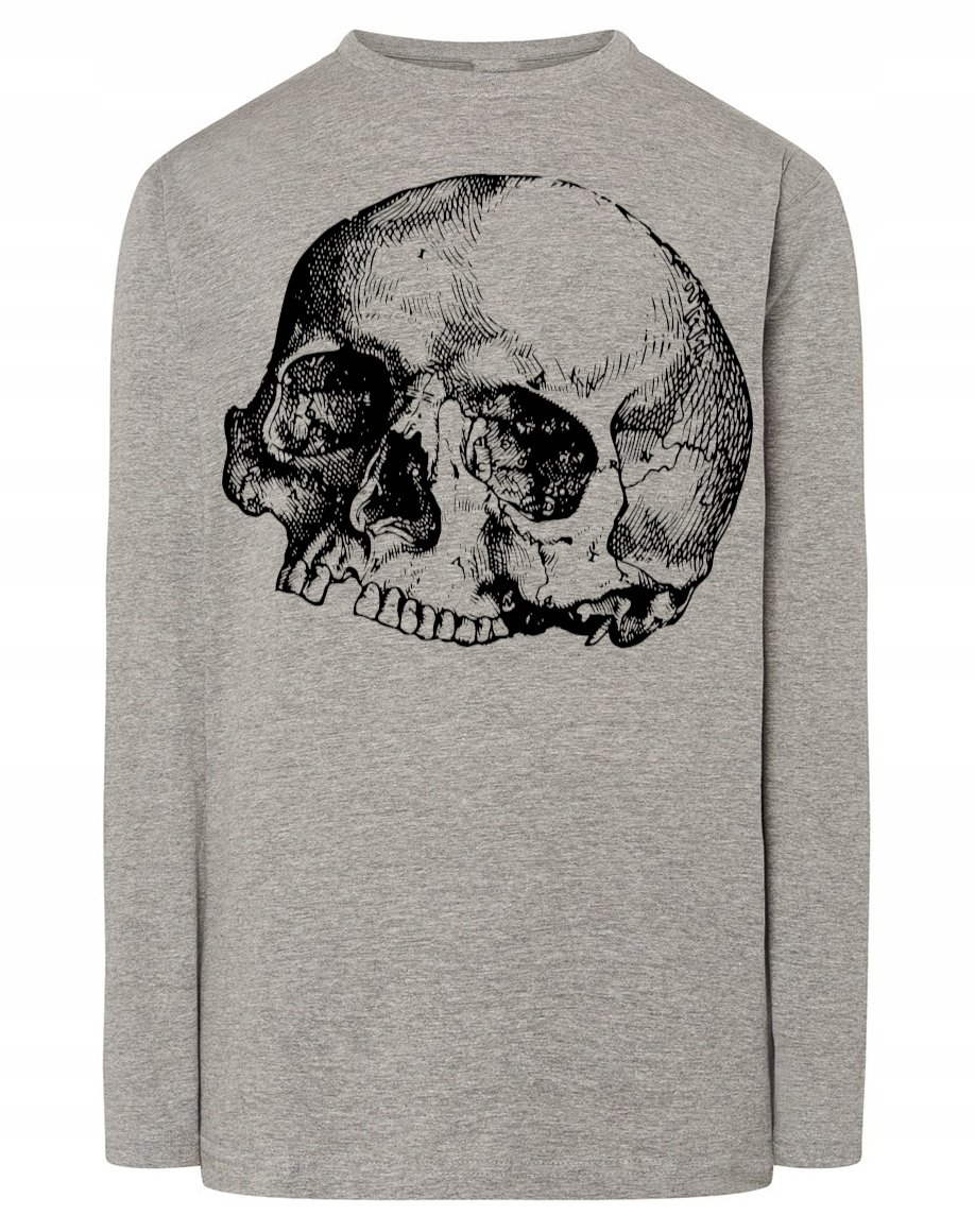 Longsleeve męski nadruk Skull CZASZKA r.M