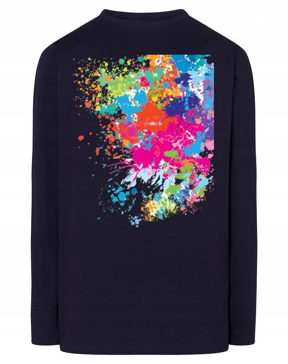 Longsleeve męski nadruk Kolory Abstrakcja r.5XL