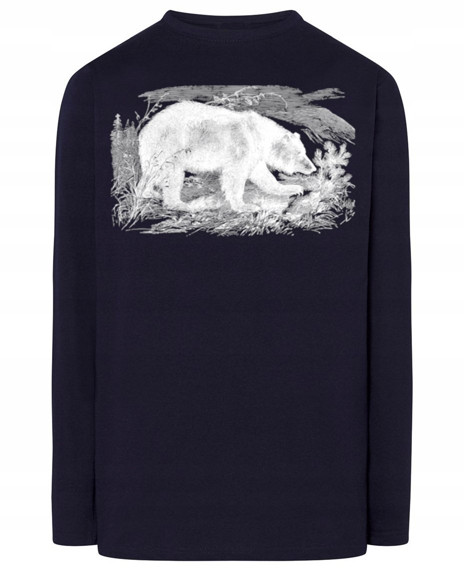 Longsleeve męski nadruk Miś Niedźwiedź r.3XL
