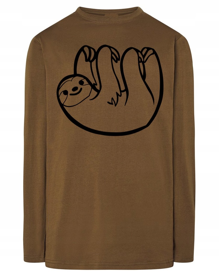 Longsleeve męski fajny nadruk LENIWIEC r.3XL