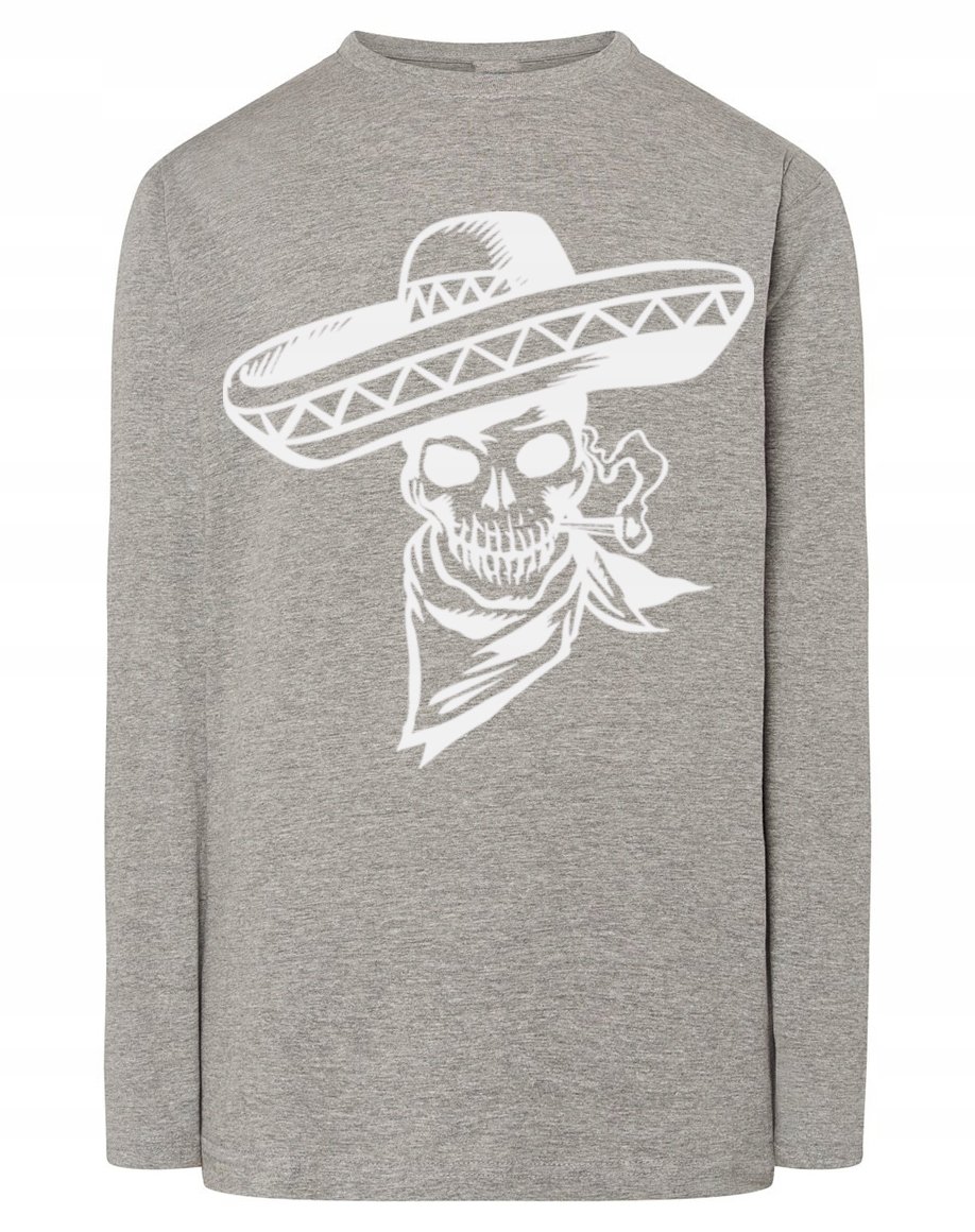 Longsleeve męski nadruk czaszka BANDYTA r.4XL