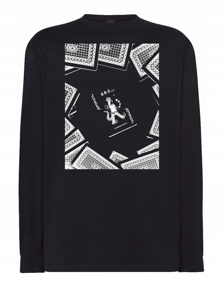 Longsleeve męski nadruk KARTY JOKER r.XS