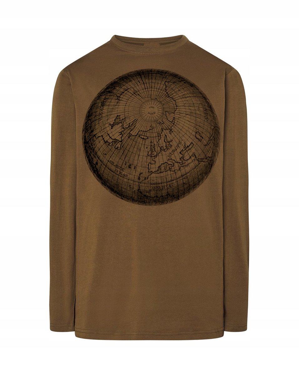 Longsleeve męski nadruk kula Ziemia r.M