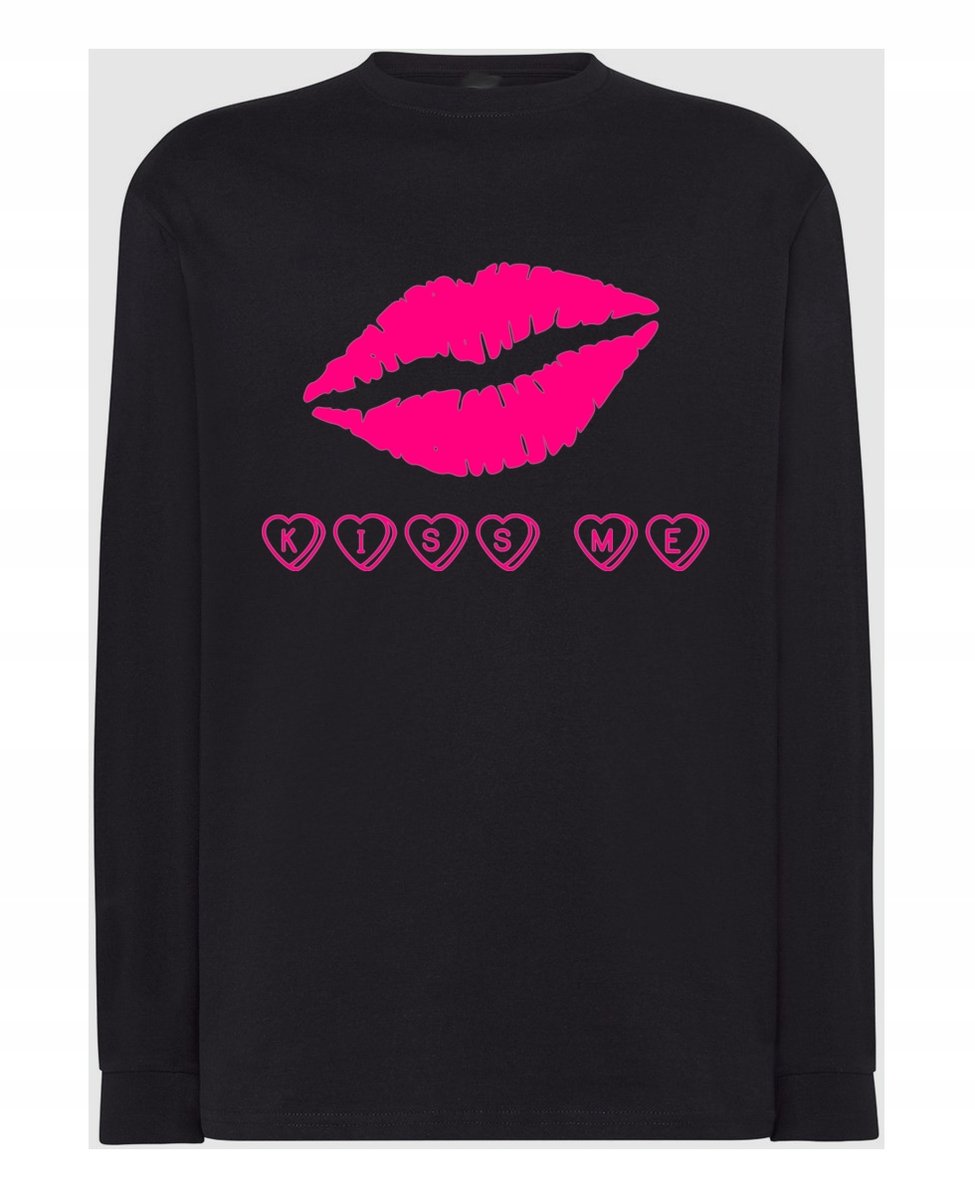 Walentynkowy Longsleeve nadruk Kiss Me M