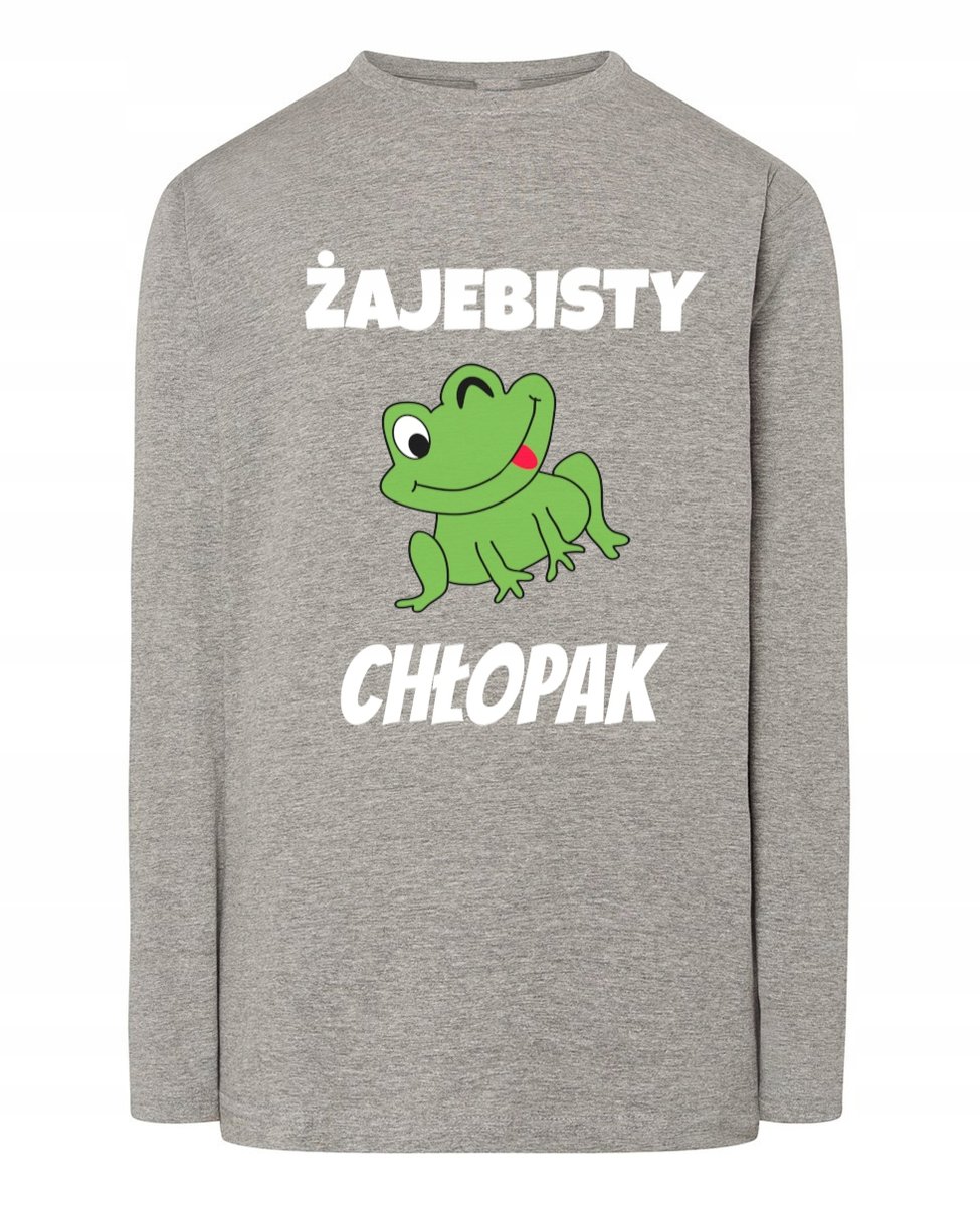 Longsleeve męski Zabawny nadruk Prezent Żaje_bsty Chłopak r.XS