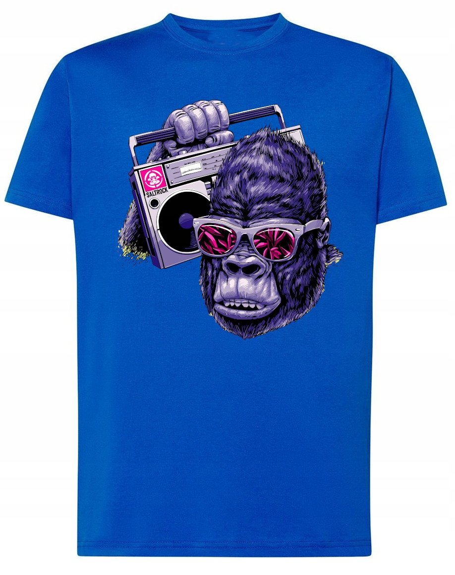 T-Shirt męski Goryl Małpa Modny Męski Nadruk Zwierzęta r.S