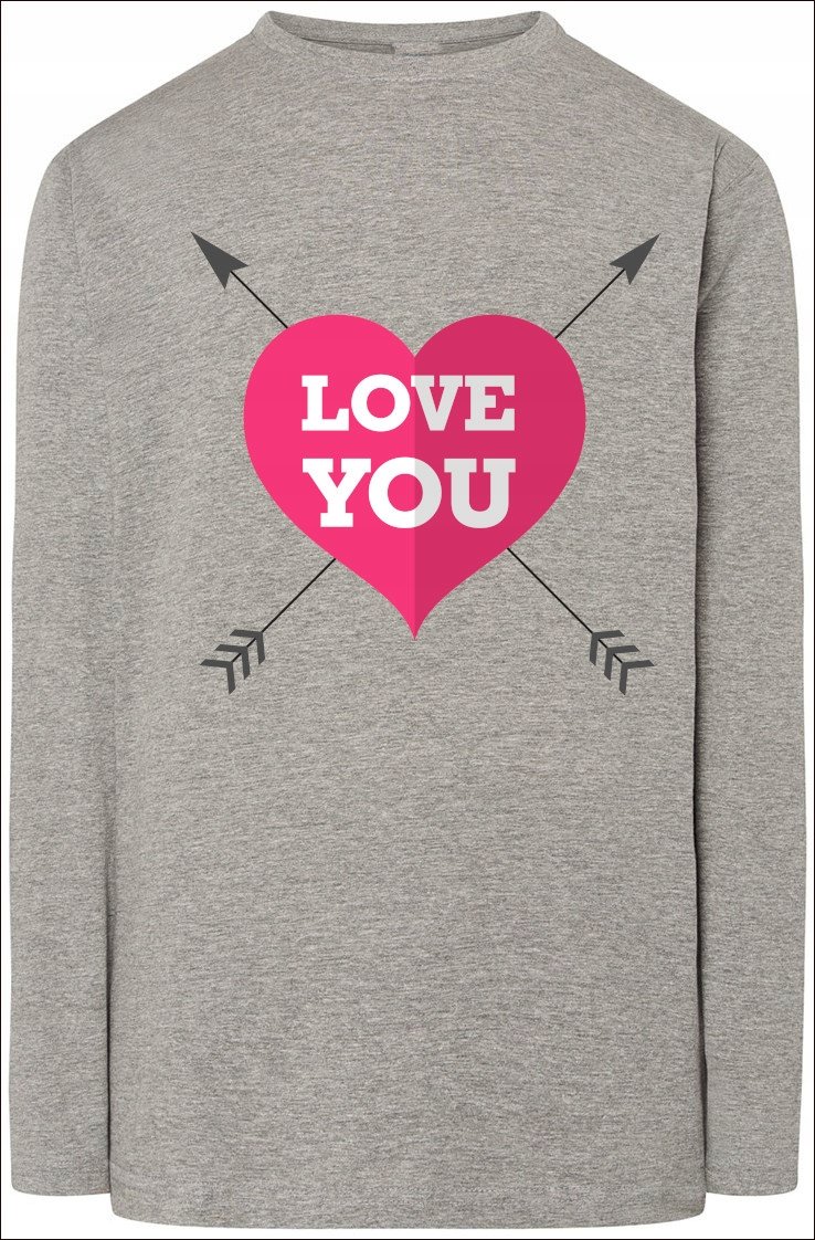 Męska Bluza Longsleeve Walentynki Modna r.XS