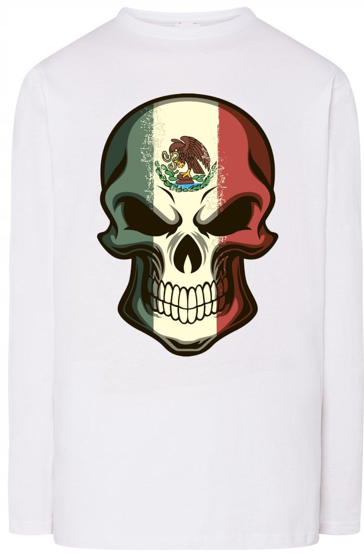 Longsleeve Męska Bluza Modna nadruk Czaszka r.L