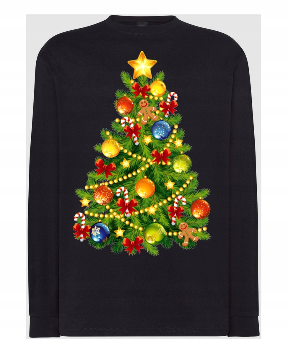 Longsleeve męski nadruk Choinka Rozm.XXL