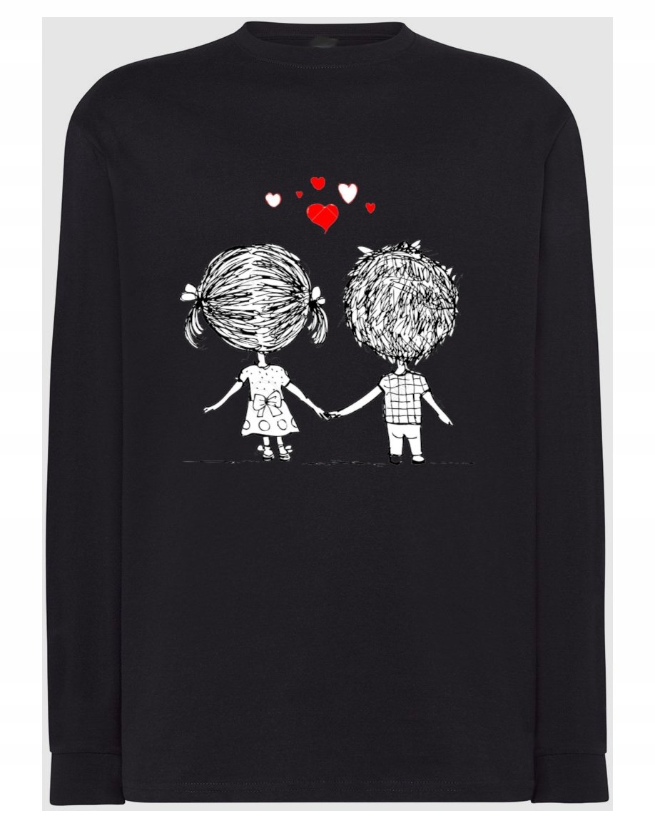 Walentynki Longsleeve nadruk Para Miłość r.3XL