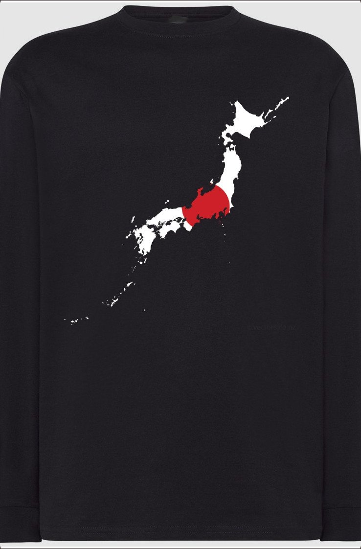 Japonia Męska Modna Bluza Longsleeve Nadruk R.4XL