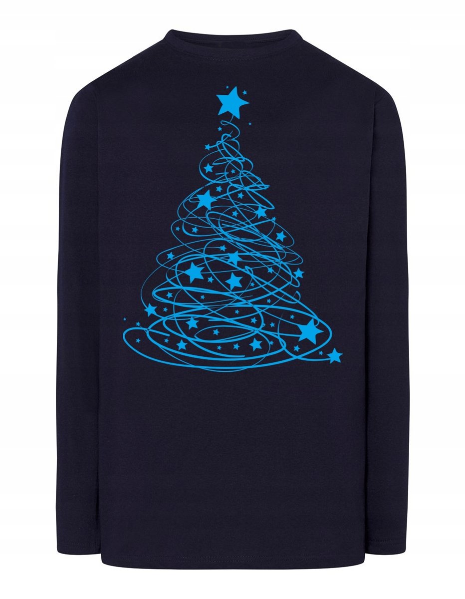Longsleeve ŚWIĄTECZNY nadruk CHOINKA r.XL