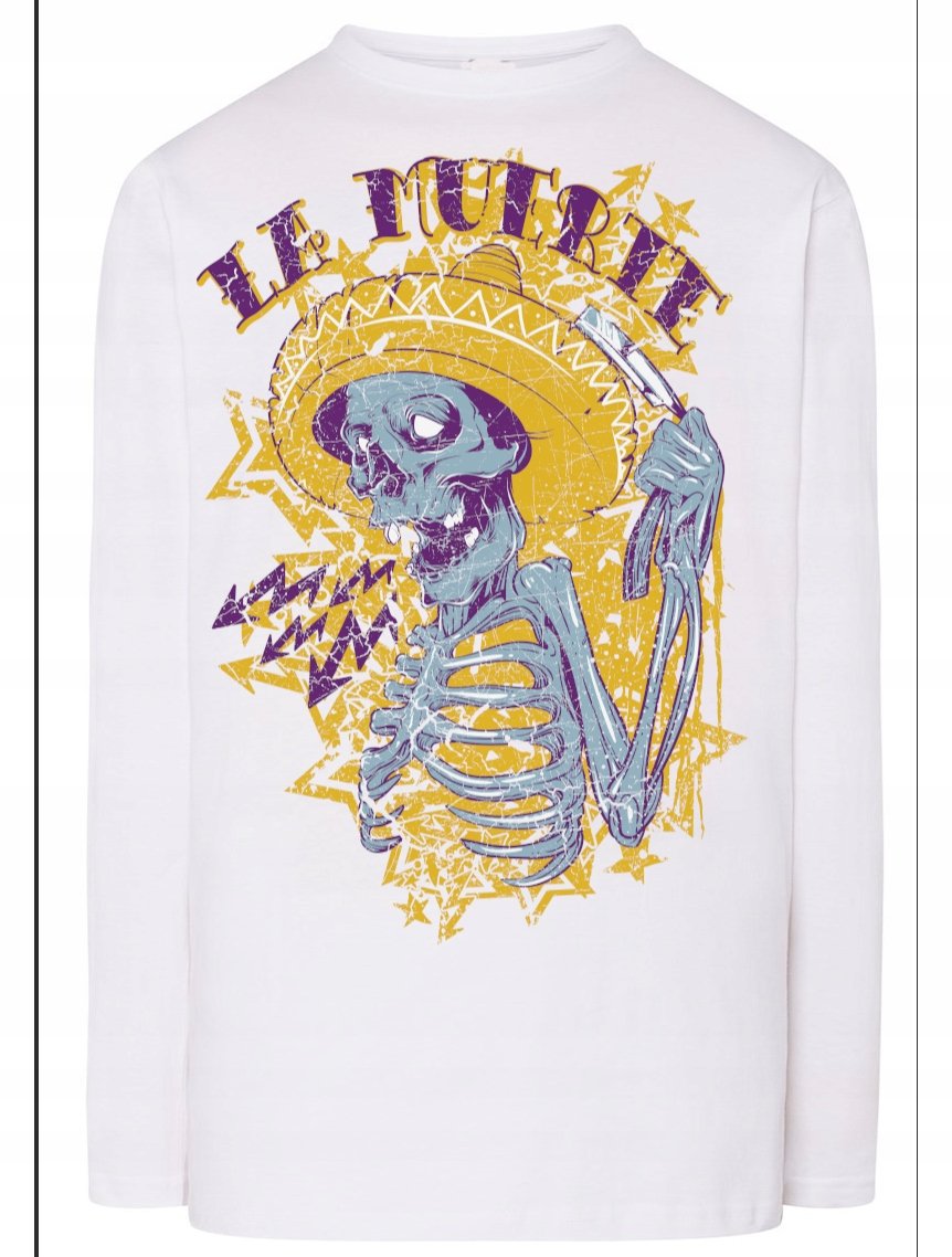 Longsleeve męski nadruk La Muerte Rozm.S
