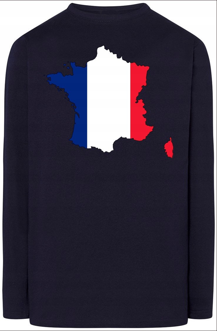 Francja Flaga Męska Modna Bluza Longsleeve R.L