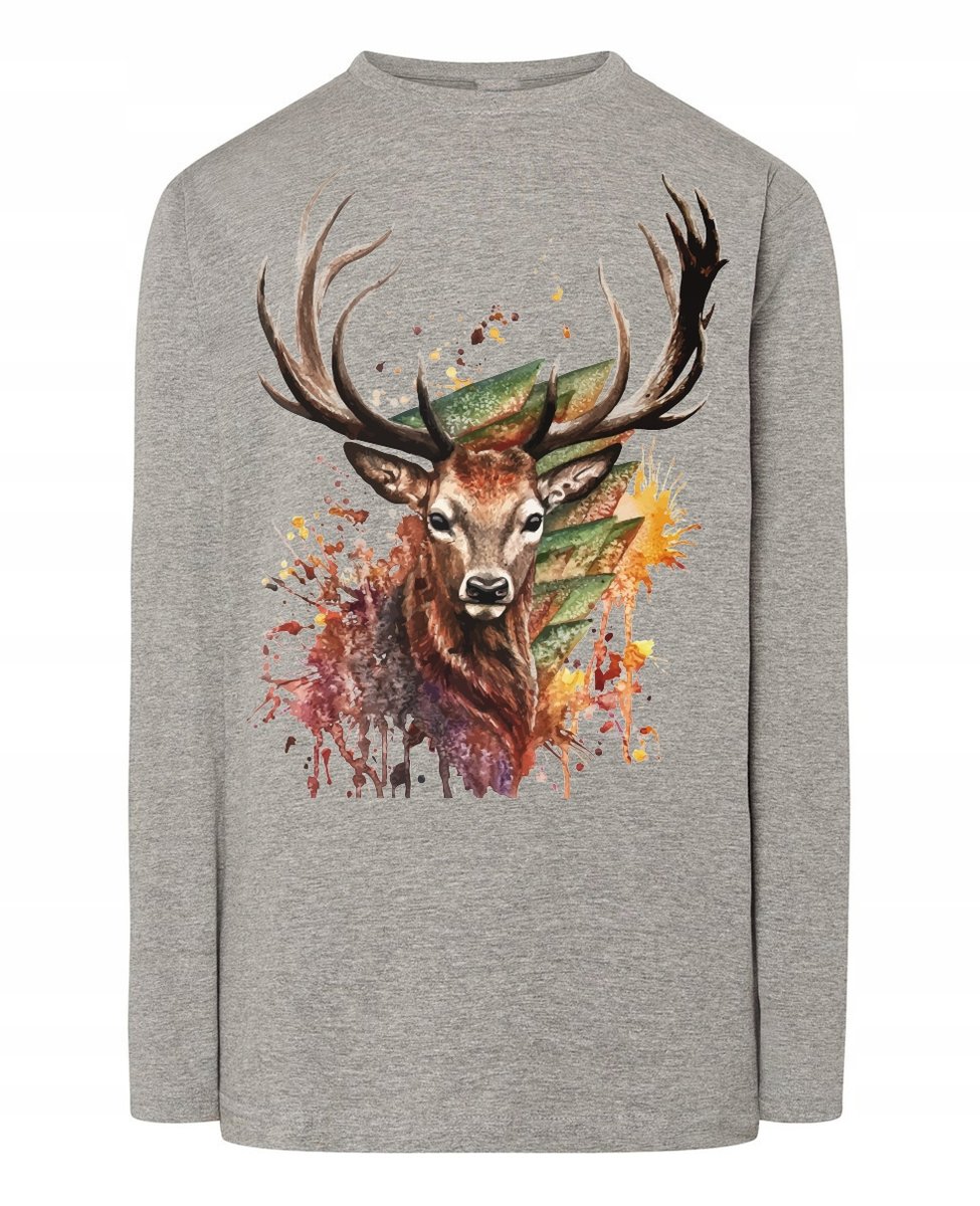 Longsleeve męski nadruk Jeleń Rozm.5XL