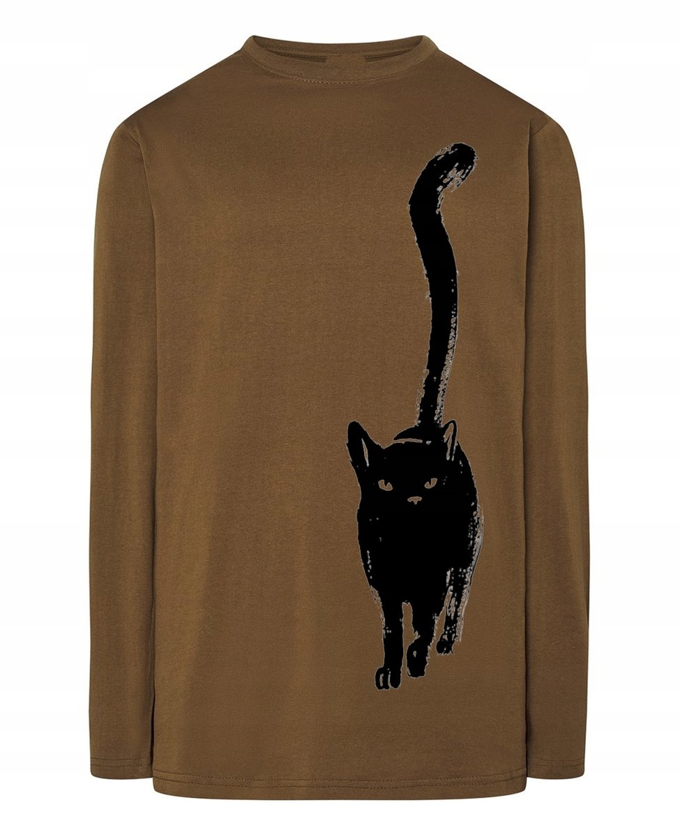 Longsleeve męski nadruk na boku KOT 3XL