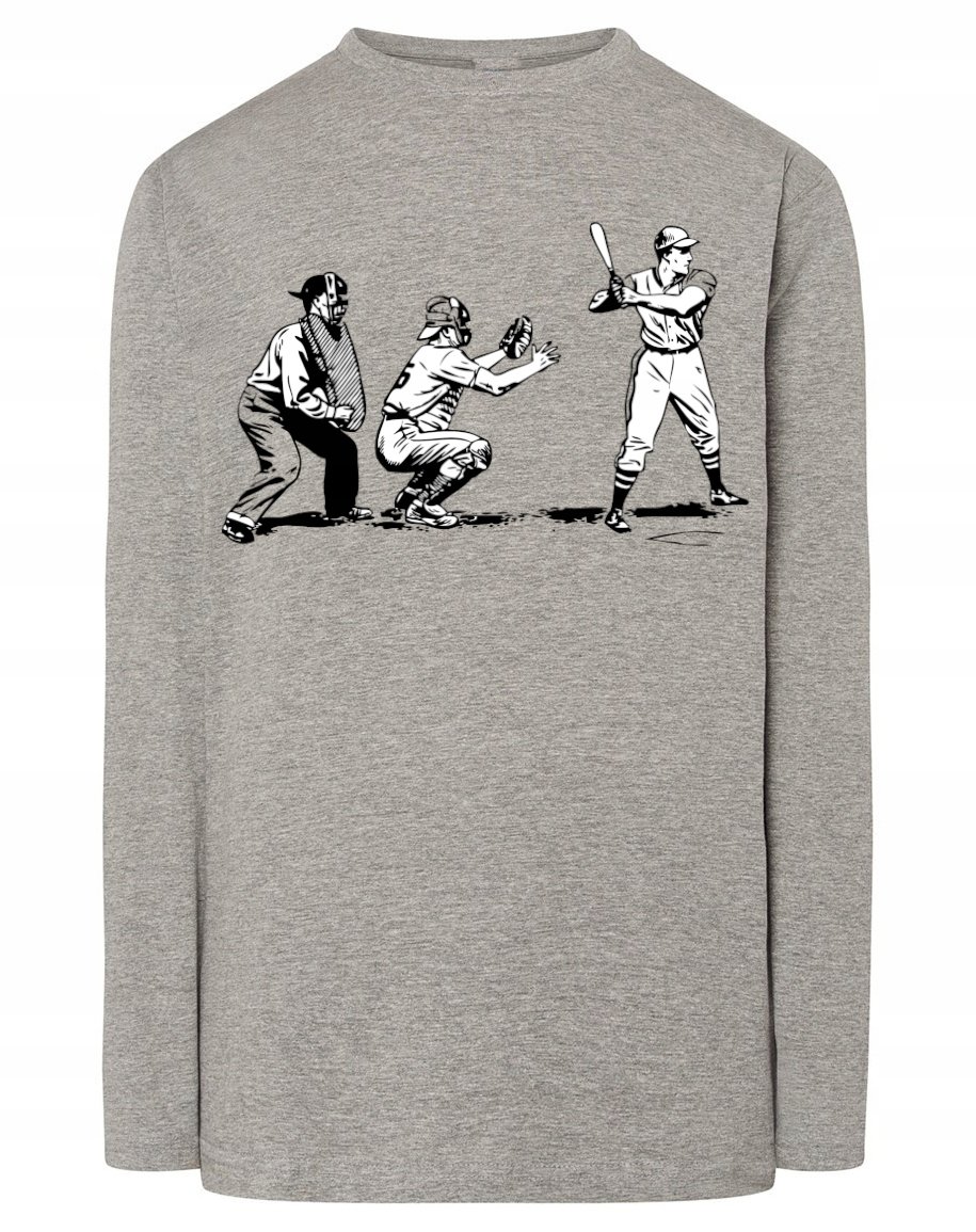 Longsleeve męski nadruk Gra Sport BASEBALL r.L