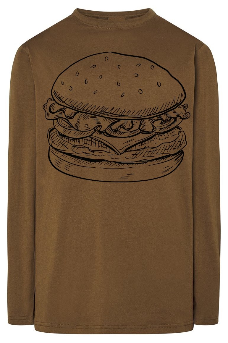 Longsleeve męski fajny nadruk BURGER r.XL