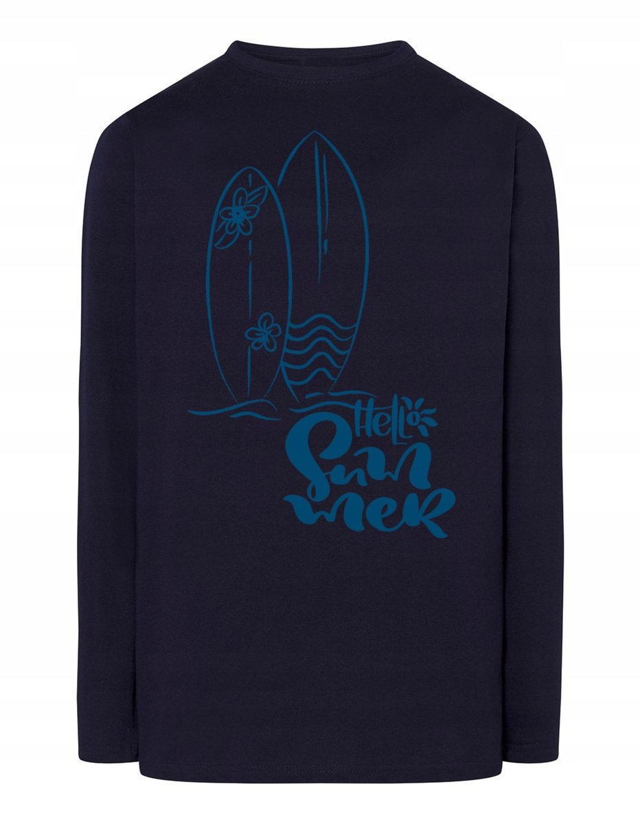 Longsleeve wakacyjny nadruk Hello Summer r.S
