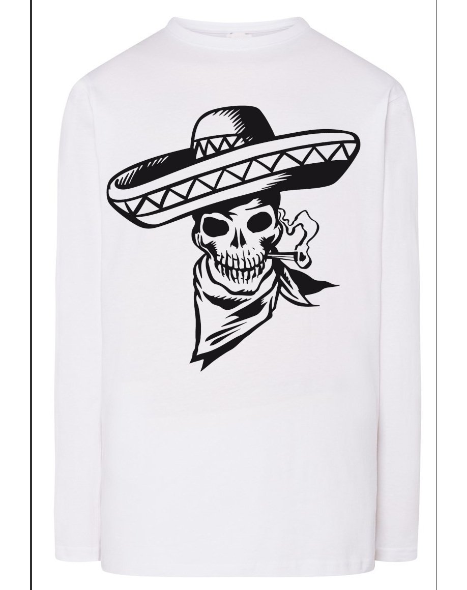 Longsleeve męski nadruk czaszka BANDYTA r.3XL