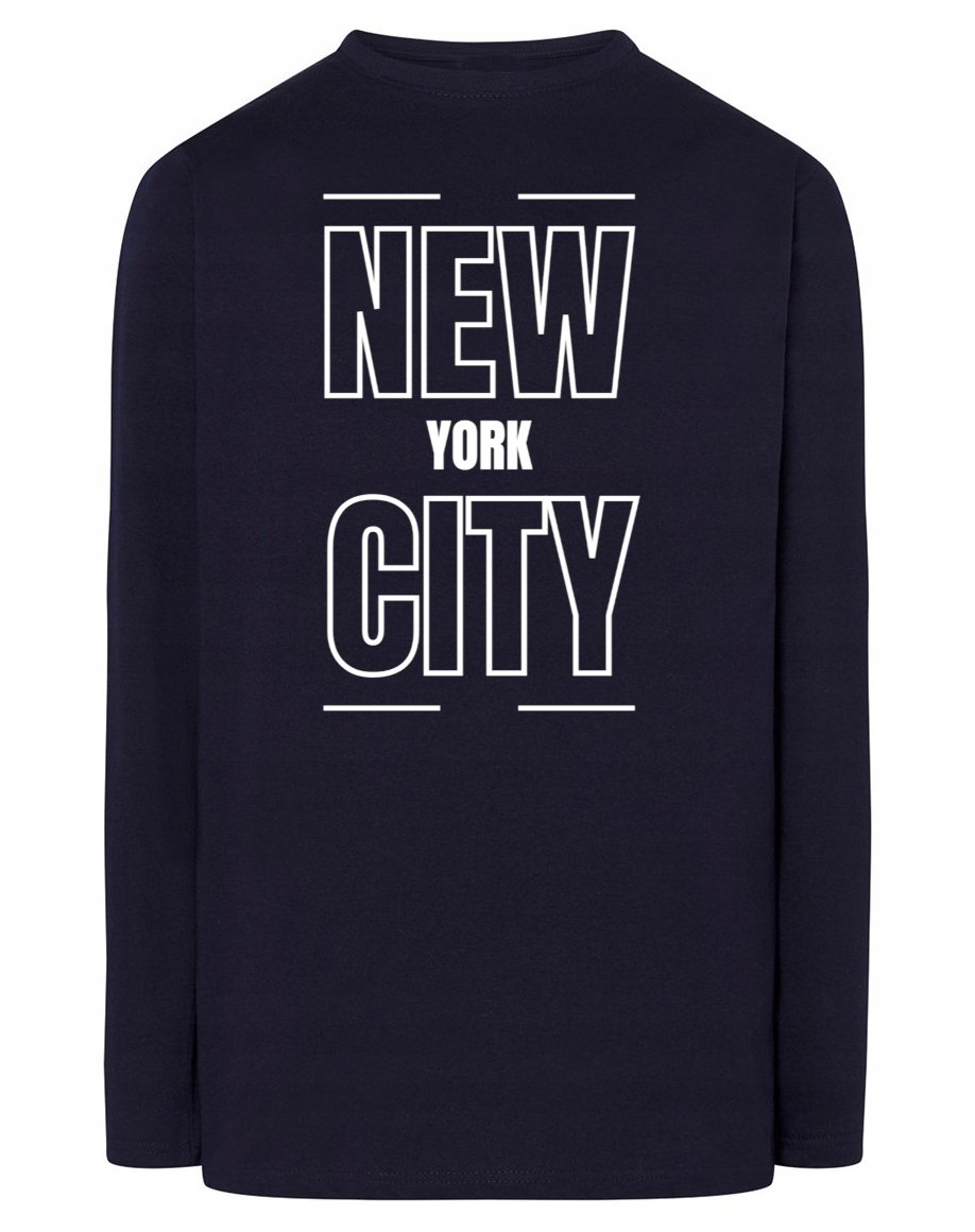 Longsleeve nadruk napis NOWY JORK NEW YORK r.4XL