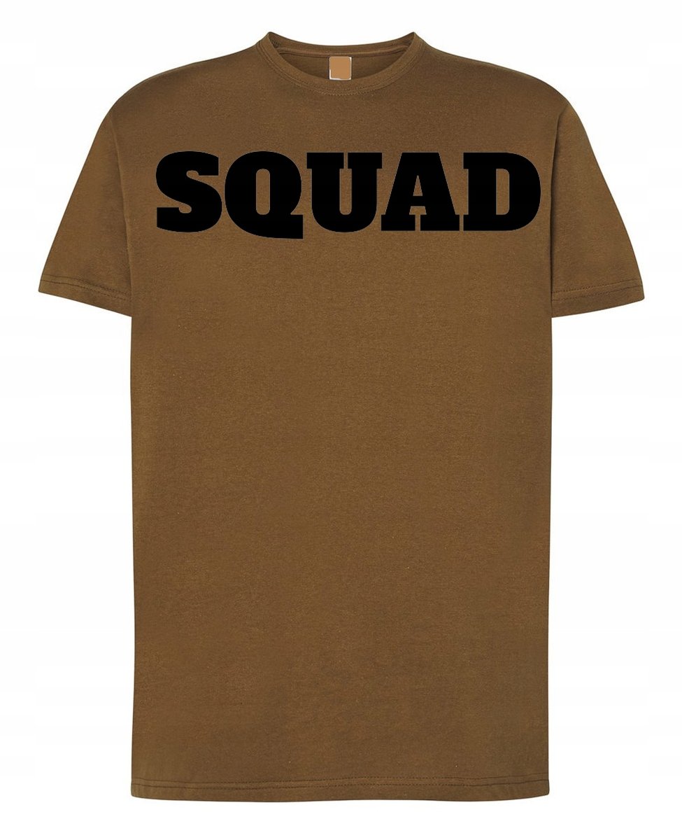 T-Shirt męski Młodzieżowy Nadruk Napis SQUAD r.XL