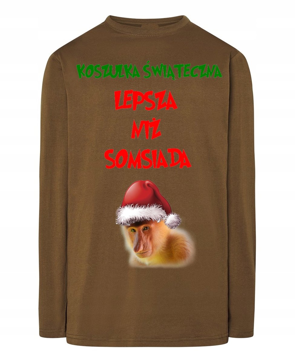 Longsleeve męski Świąteczna Koszulka Lepsza Od Somsiada r.XXL