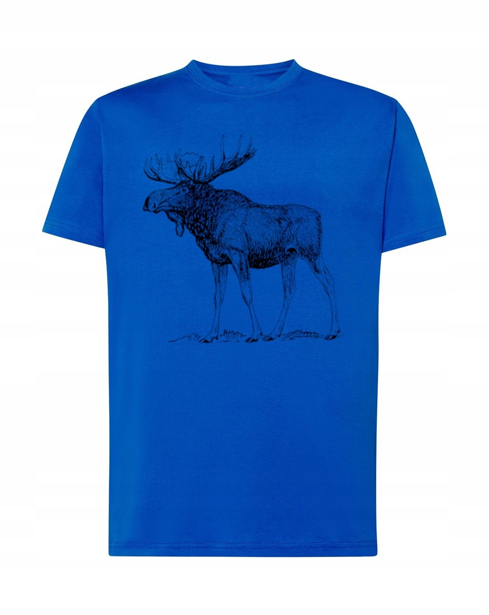 KOSZULKA T-shirt Zwierzęta NADRUK DUŻY ŁOŚ r. 5XL