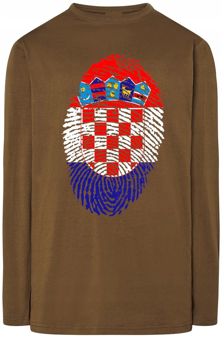 Chorwacja Flaga Odcisk Bluza Longsleeve Rozm.3XL