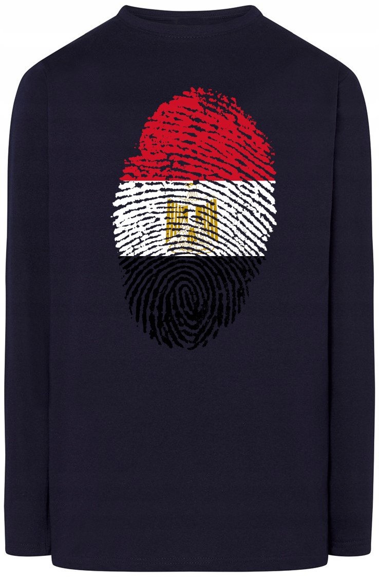 Egipt Odcisk Palca Flaga Longsleeve Rozm.XL