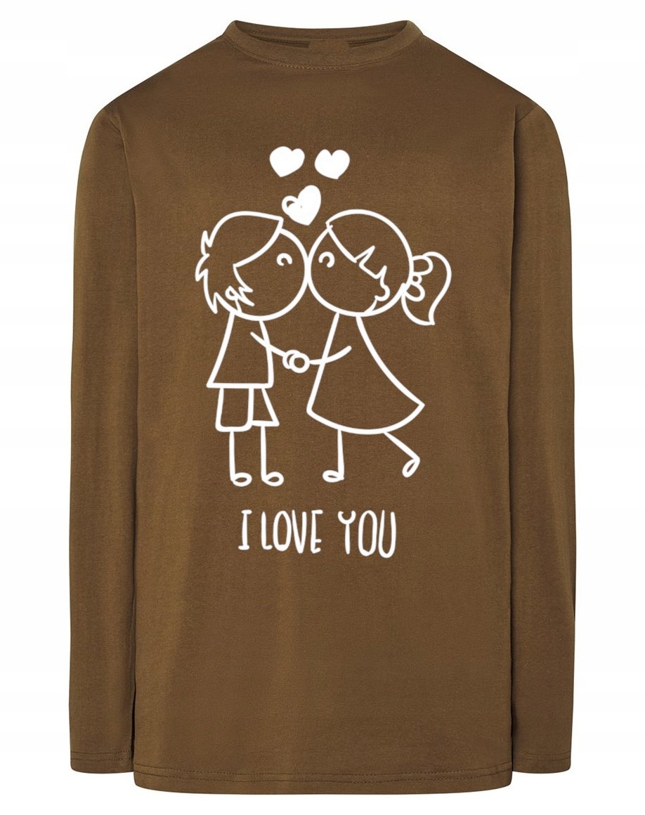 Walentynki Longsleeve męski nadruk Para Miłość XS