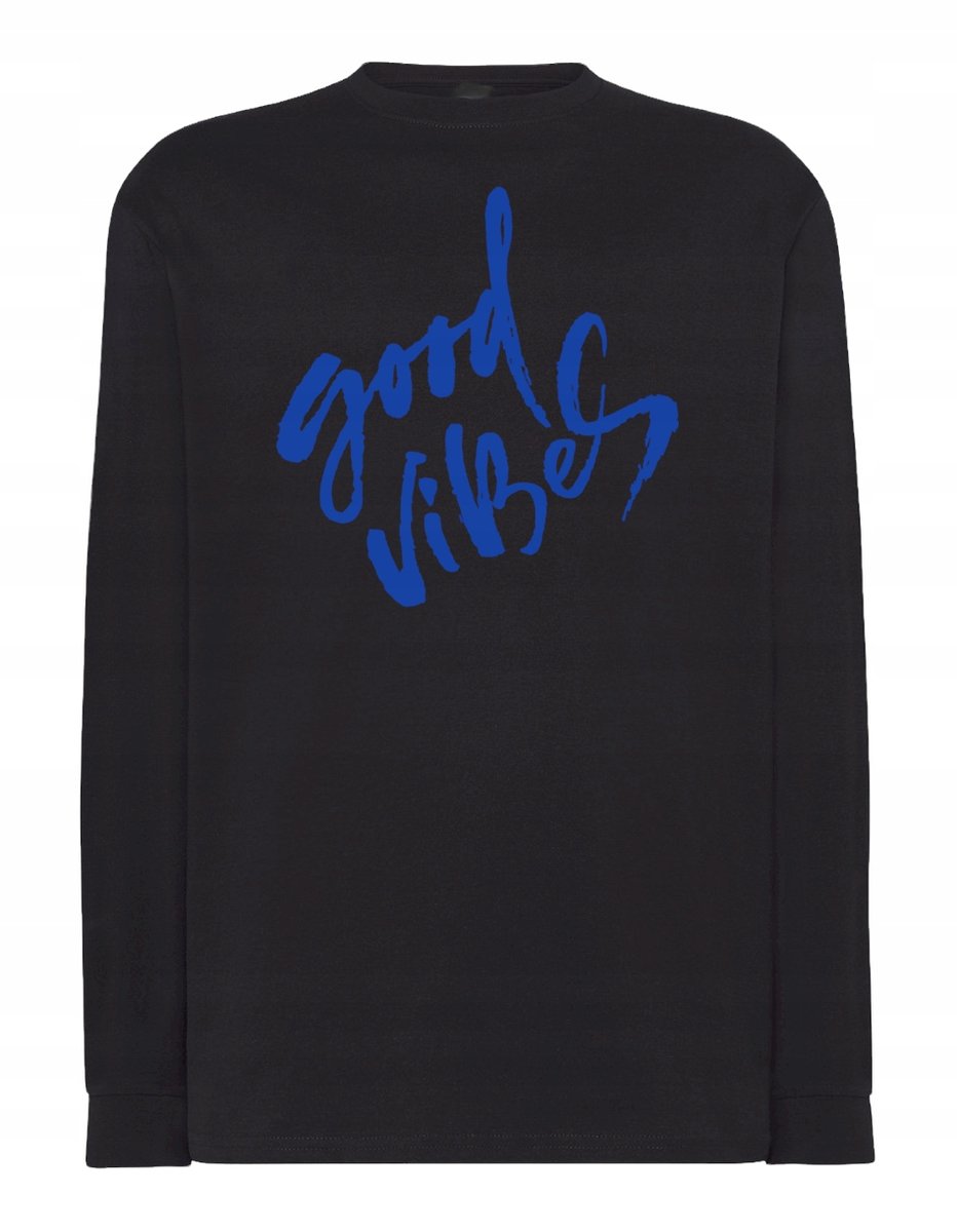 Longsleeve fajny nadruk napis GOOD VIBES r.3XL